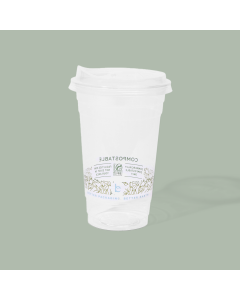 20oz Compostable Clear Cold Cup, 1000/cs