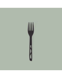 Fork, Medium Weight Black - Bulk CPLA Compostable Cutlery 1000/case