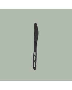 Knife, Medium Weight Black - Bulk, CPLA Compostable Cutlery 1000/case