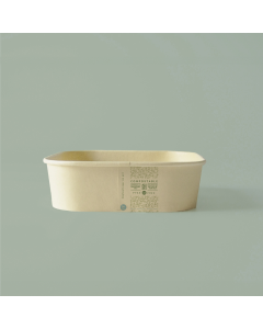 30oz Square Better Bowl, PLA Lined Bamboo Paperboard, Compostable, 300/cs
